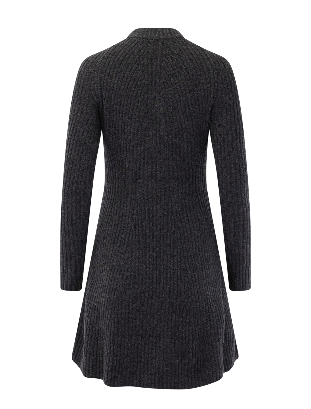 traveling rib dress in charcoal
