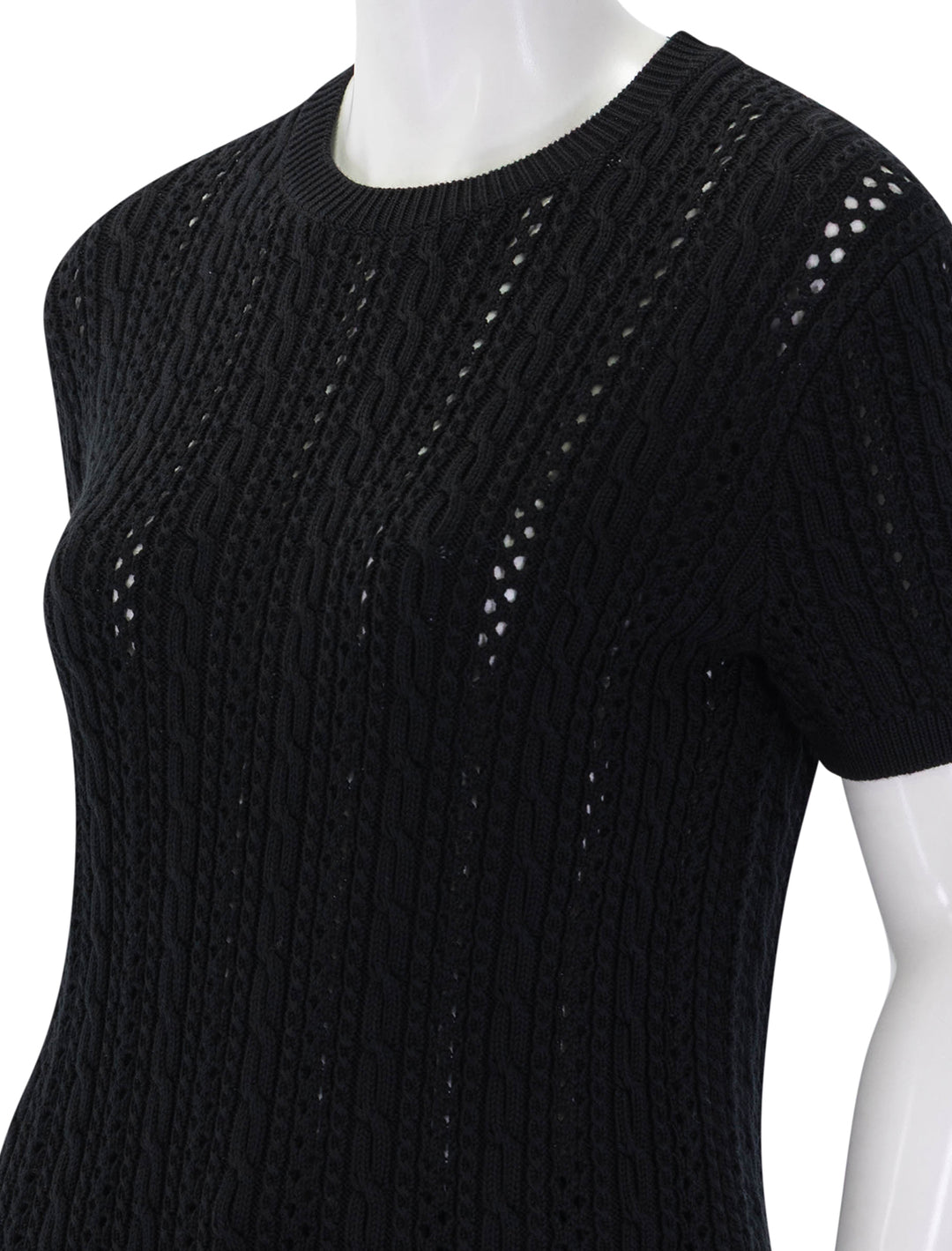 cable tee waverly knit  in black