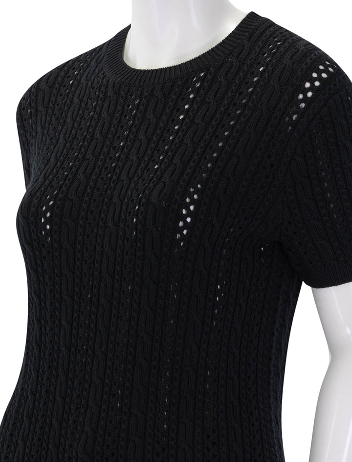 cable tee waverly knit  in black