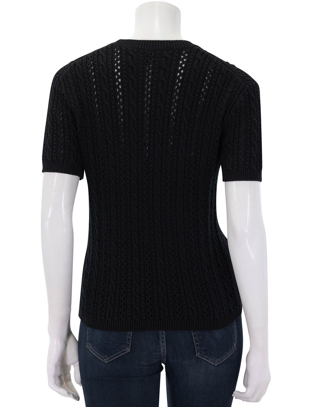 cable tee waverly knit  in black