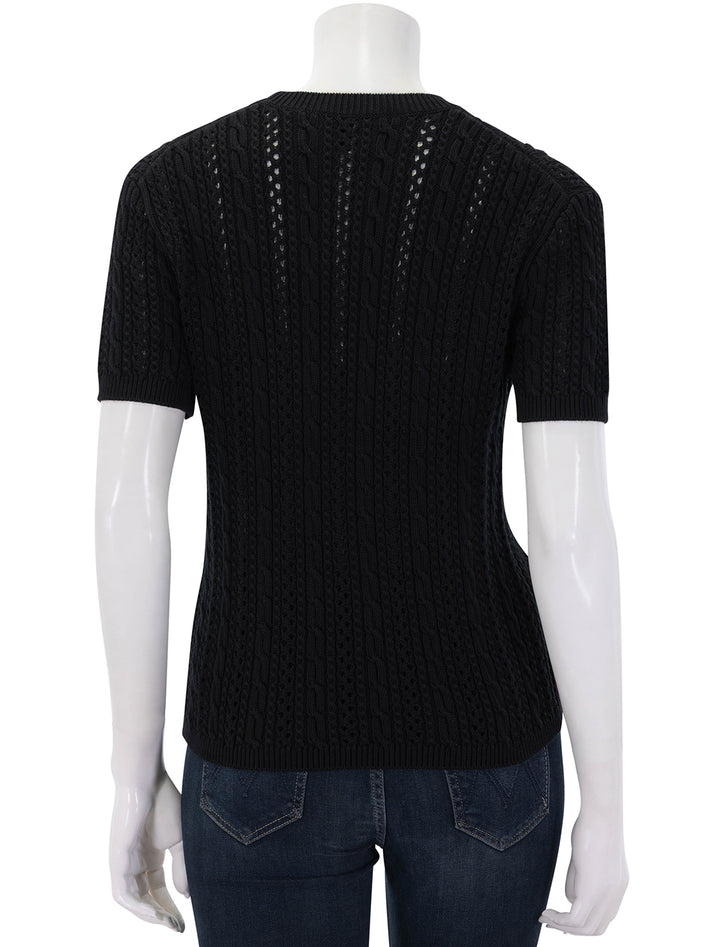 cable tee waverly knit  in black