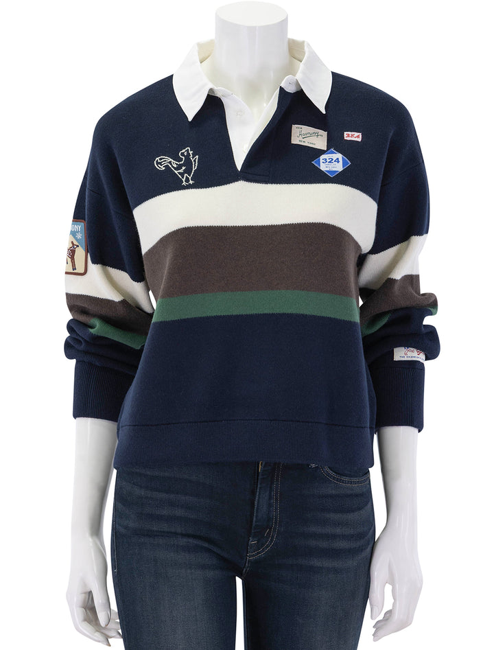 arther varsity knit rugby top
