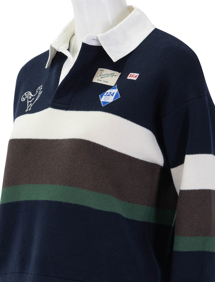 arther varsity knit rugby top