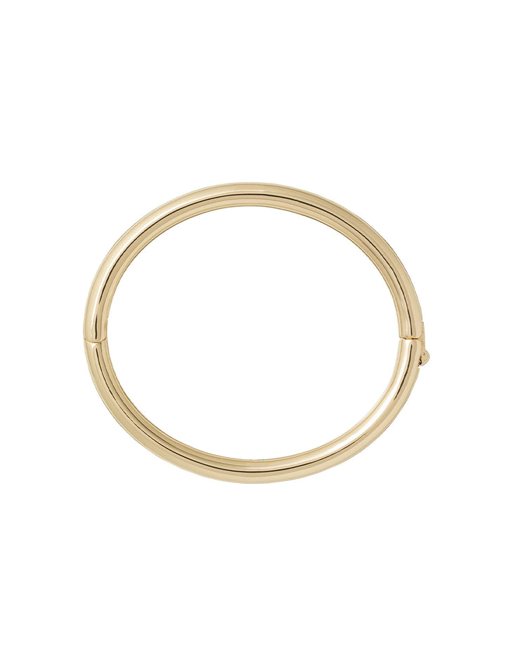 hinged tube bracelet in gold