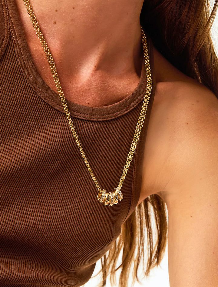 slider necklace in gold