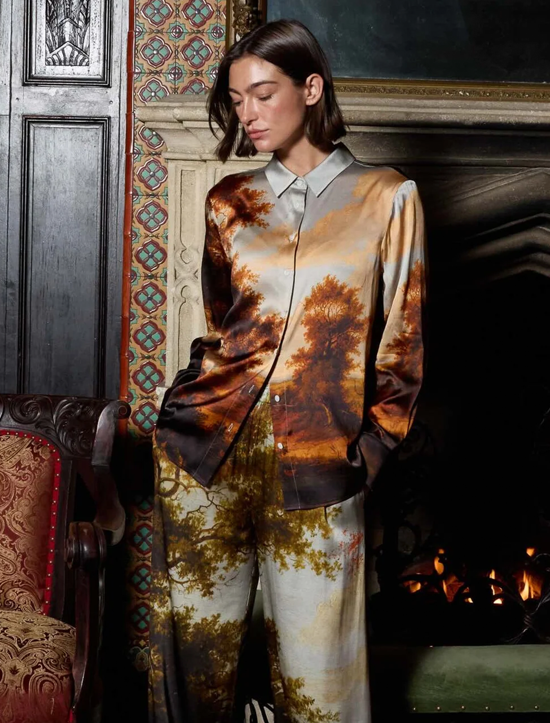 dee shirt in landscape print