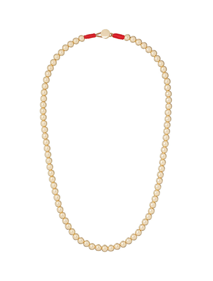 the bigger bead necklace in gold