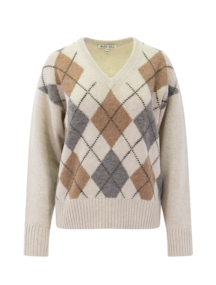 yasmine v-neck sweater in wishbone