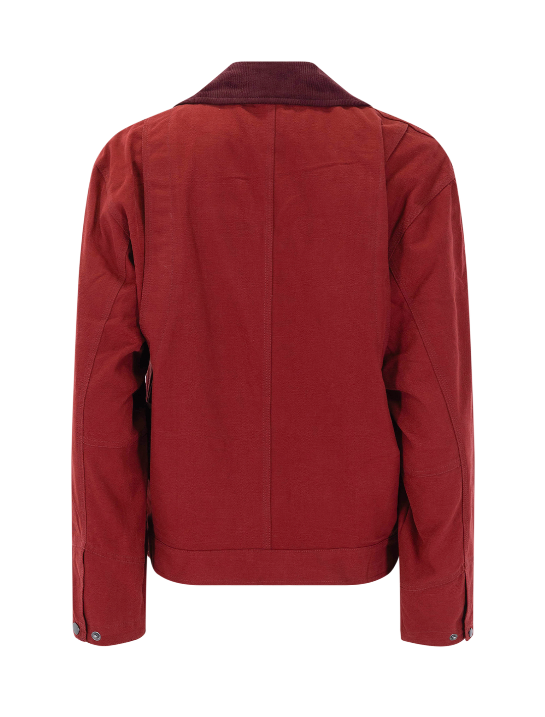 essex cotton canvas jacket in mahogany