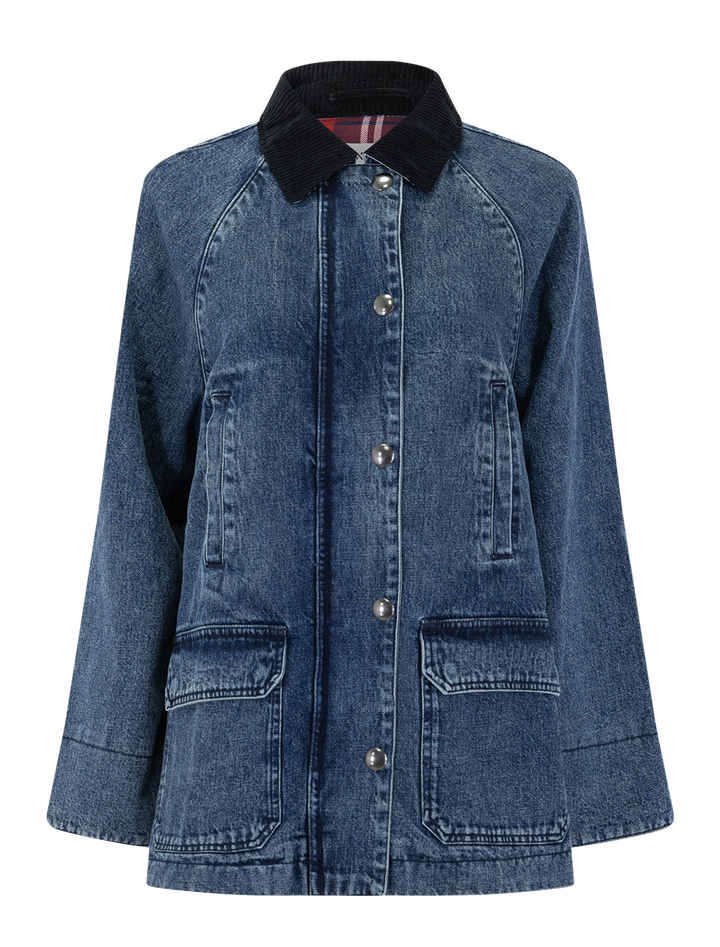 chiltern jacket in indigo denim