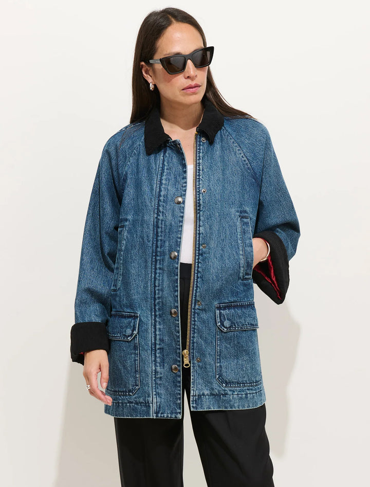 chiltern jacket in indigo denim