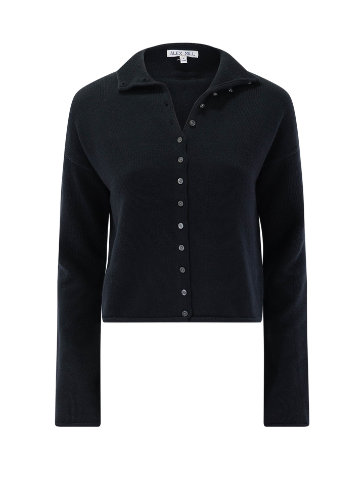 taylor cashmere blend cardigan in black