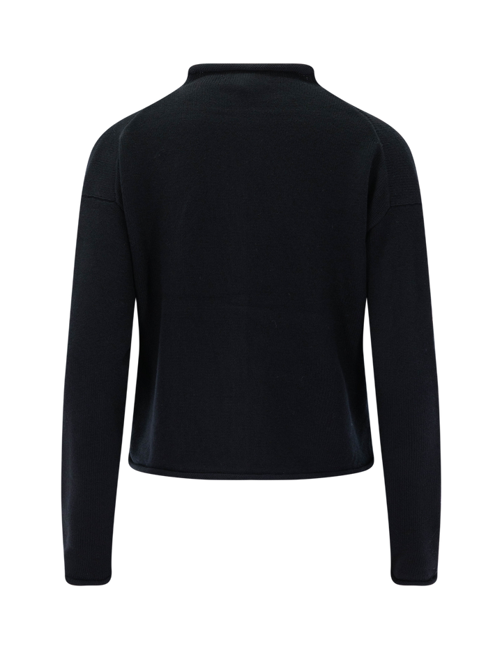 taylor cashmere blend cardigan in black