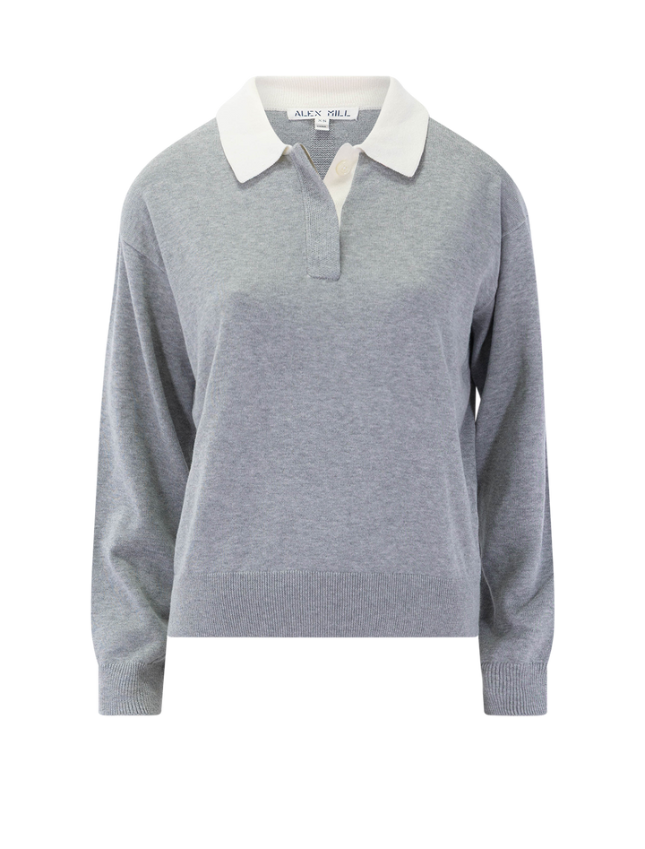 bond st. polo sweater in grey