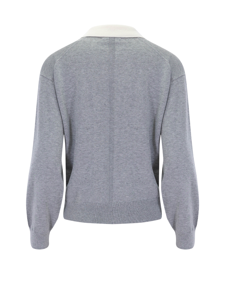 bond st. polo sweater in grey