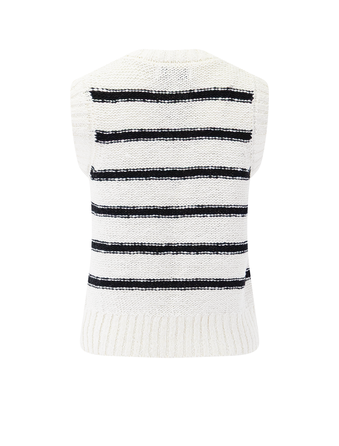 talon knit vest in sailor stripe