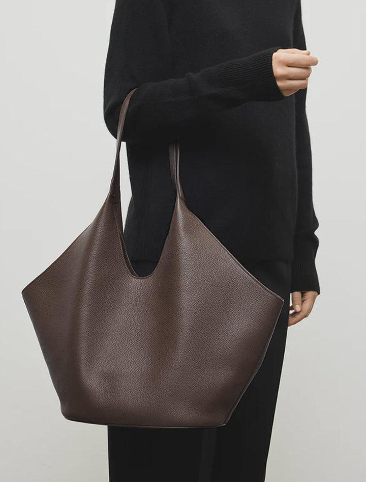 phantom tote in pebblegrain chestnut
