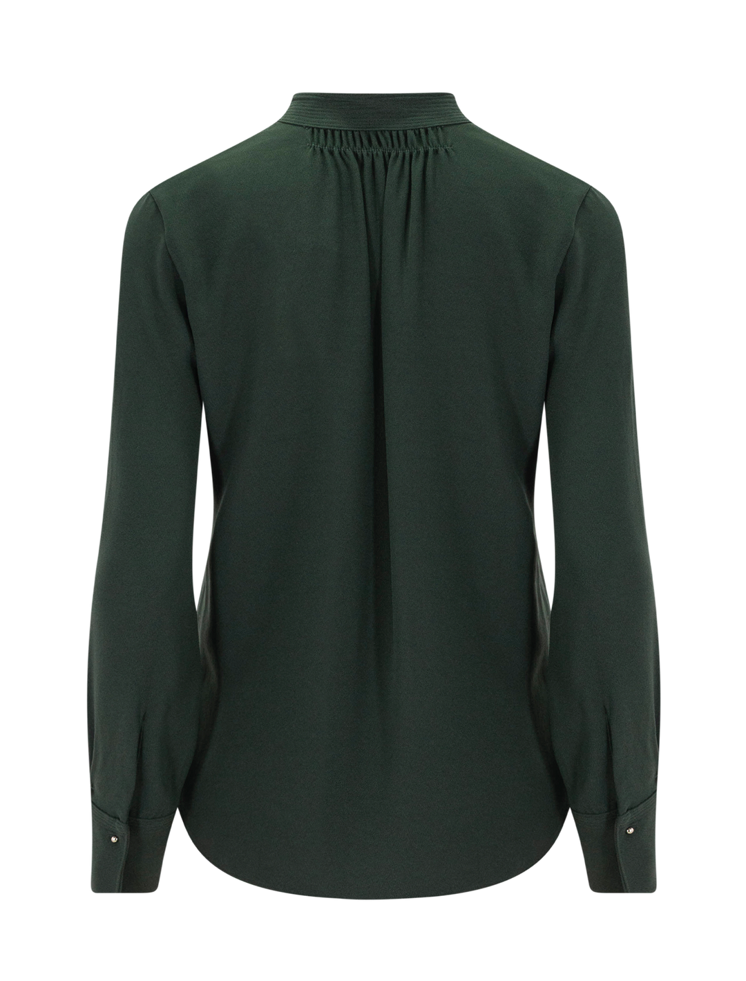 metal ball button long sleeve shirt in forest