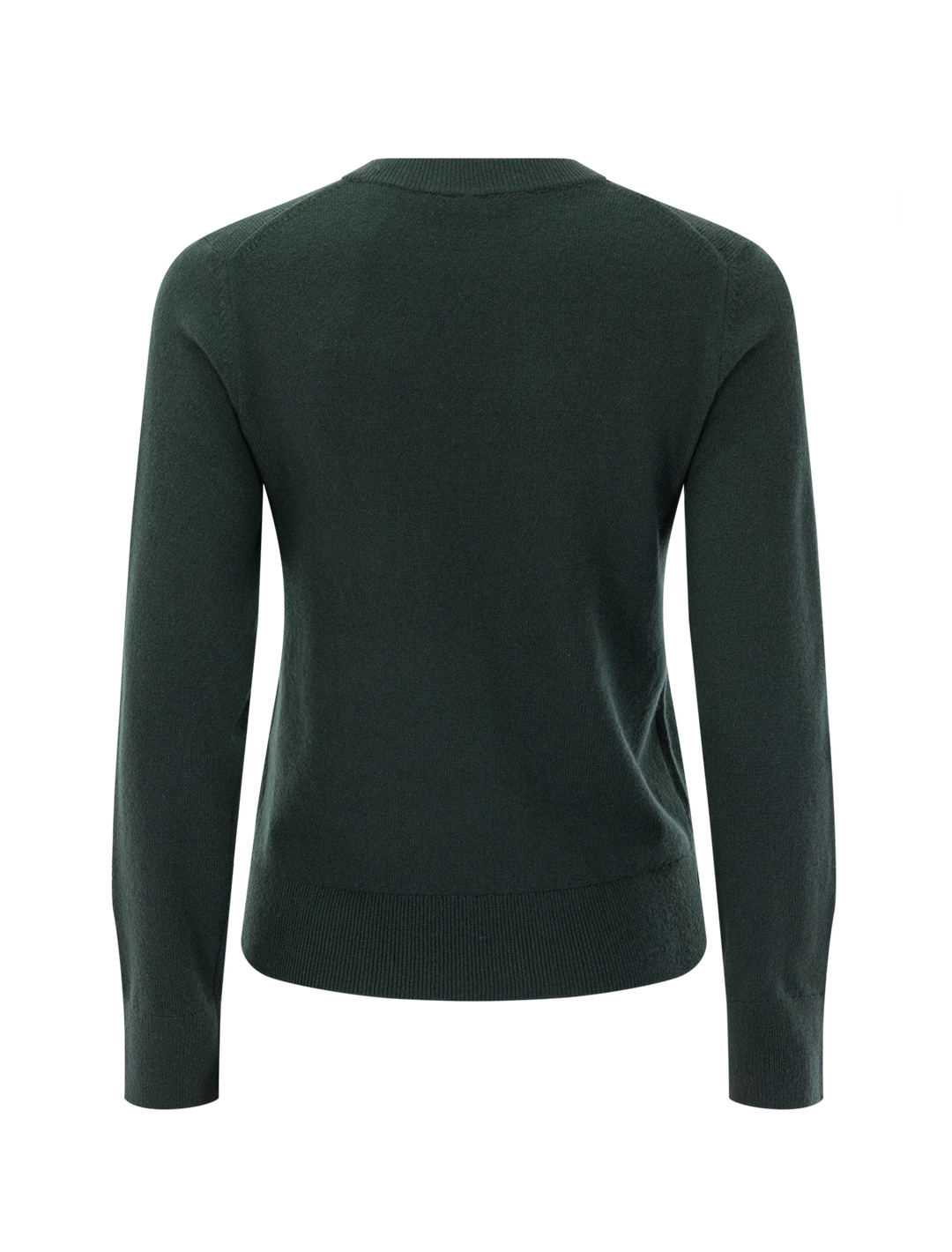 classic cashmere crew in forest
