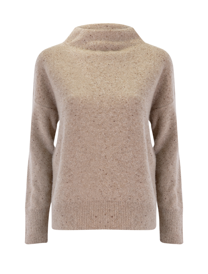 donegal funnel neck pullover in oat