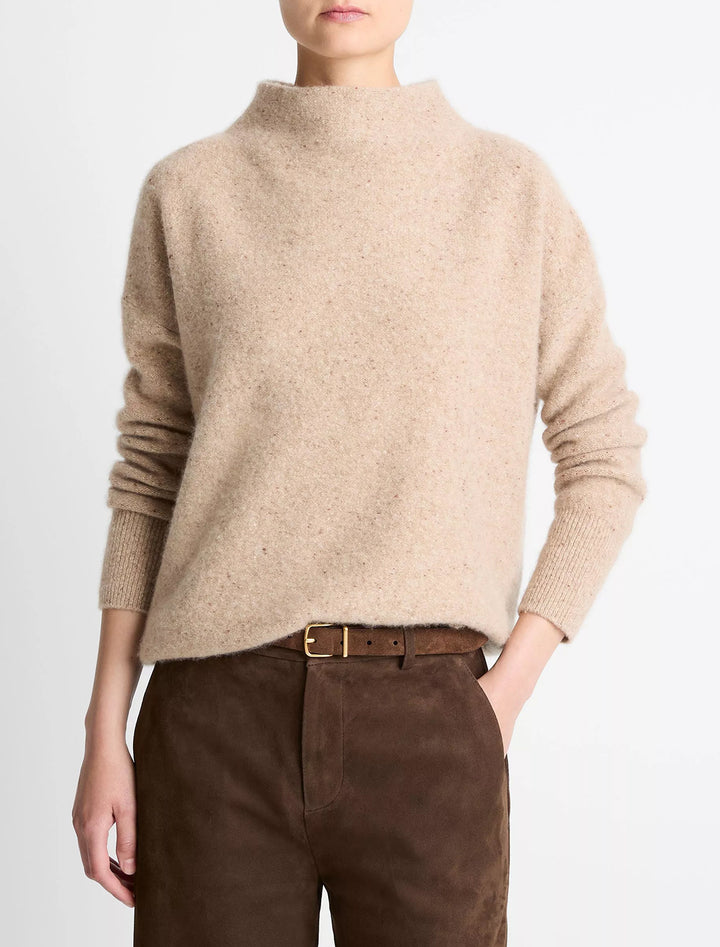 donegal funnel neck pullover in oat