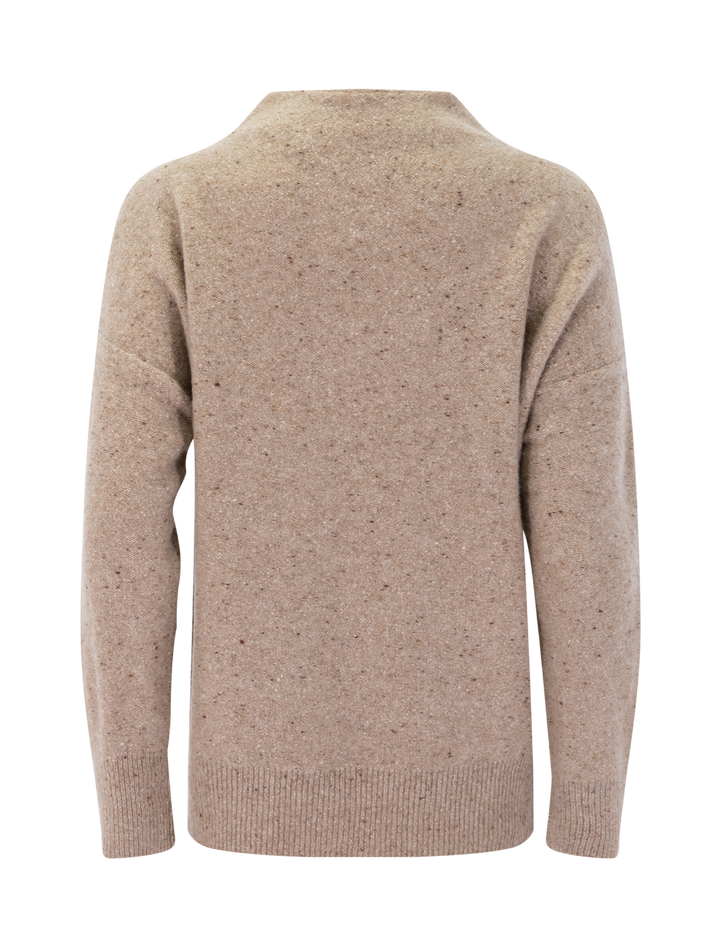 donegal funnel neck pullover in oat