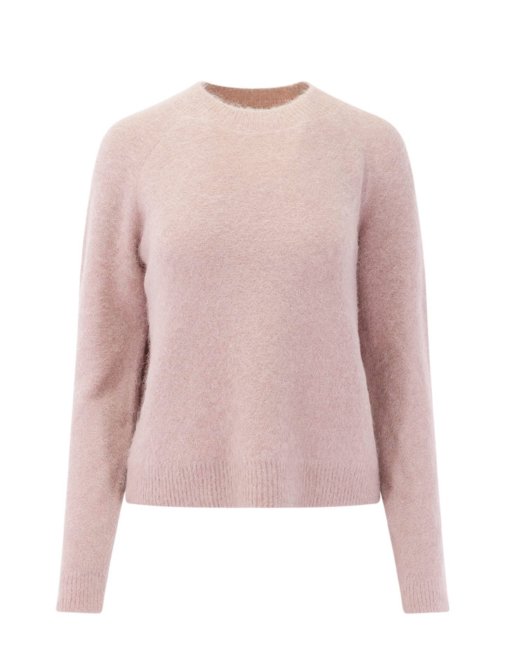 crew brushed sweater in beet root