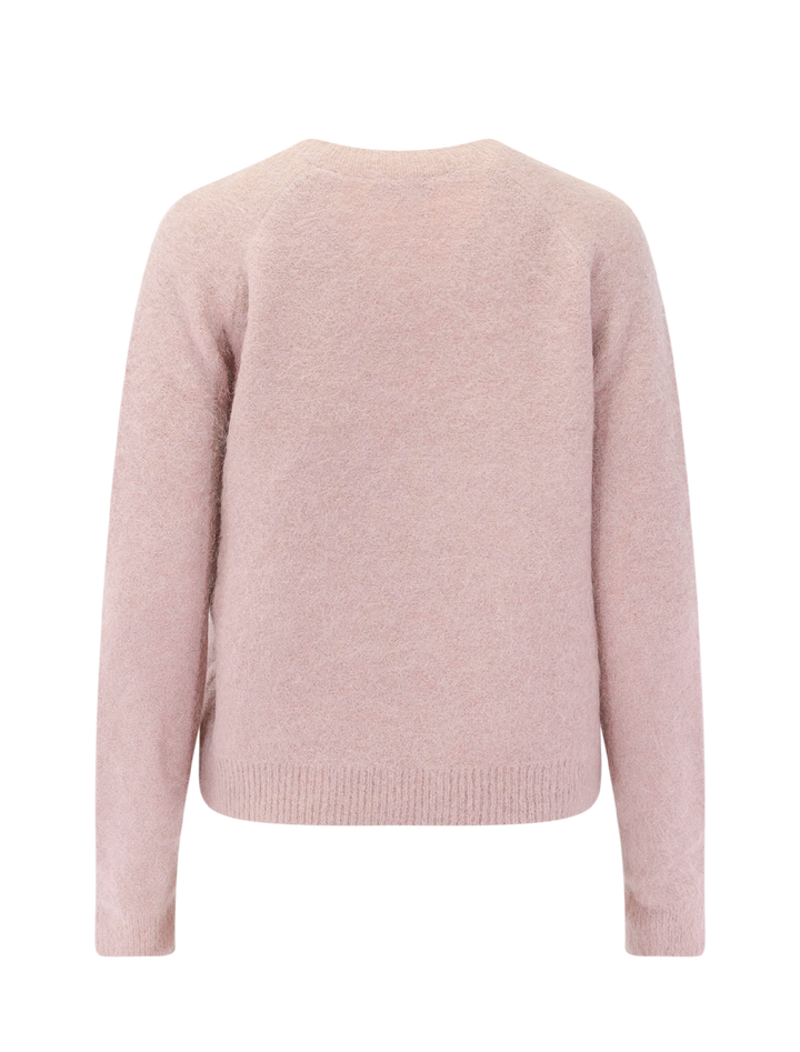 crew brushed sweater in beet root