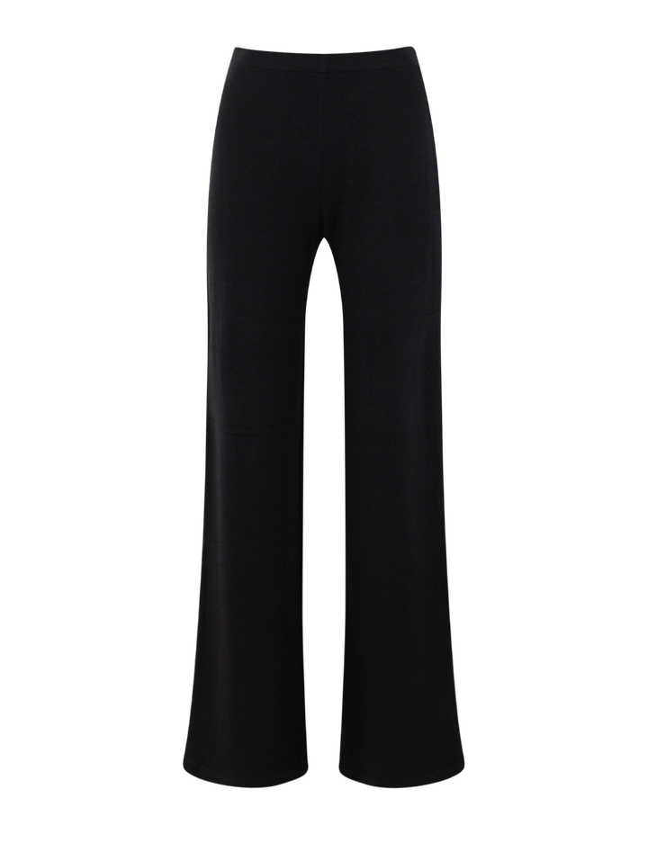 cozy wide leg pant in black