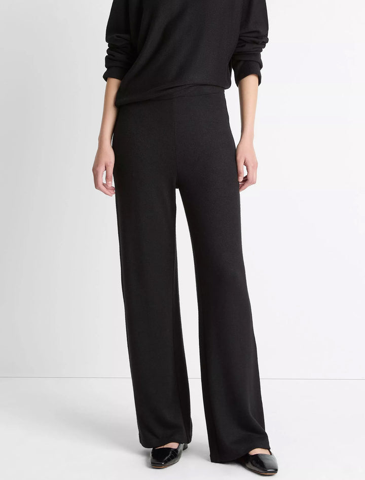 cozy wide leg pant in black