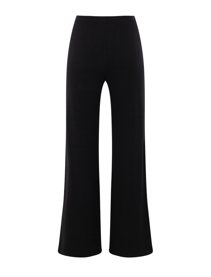 cozy wide leg pant in black