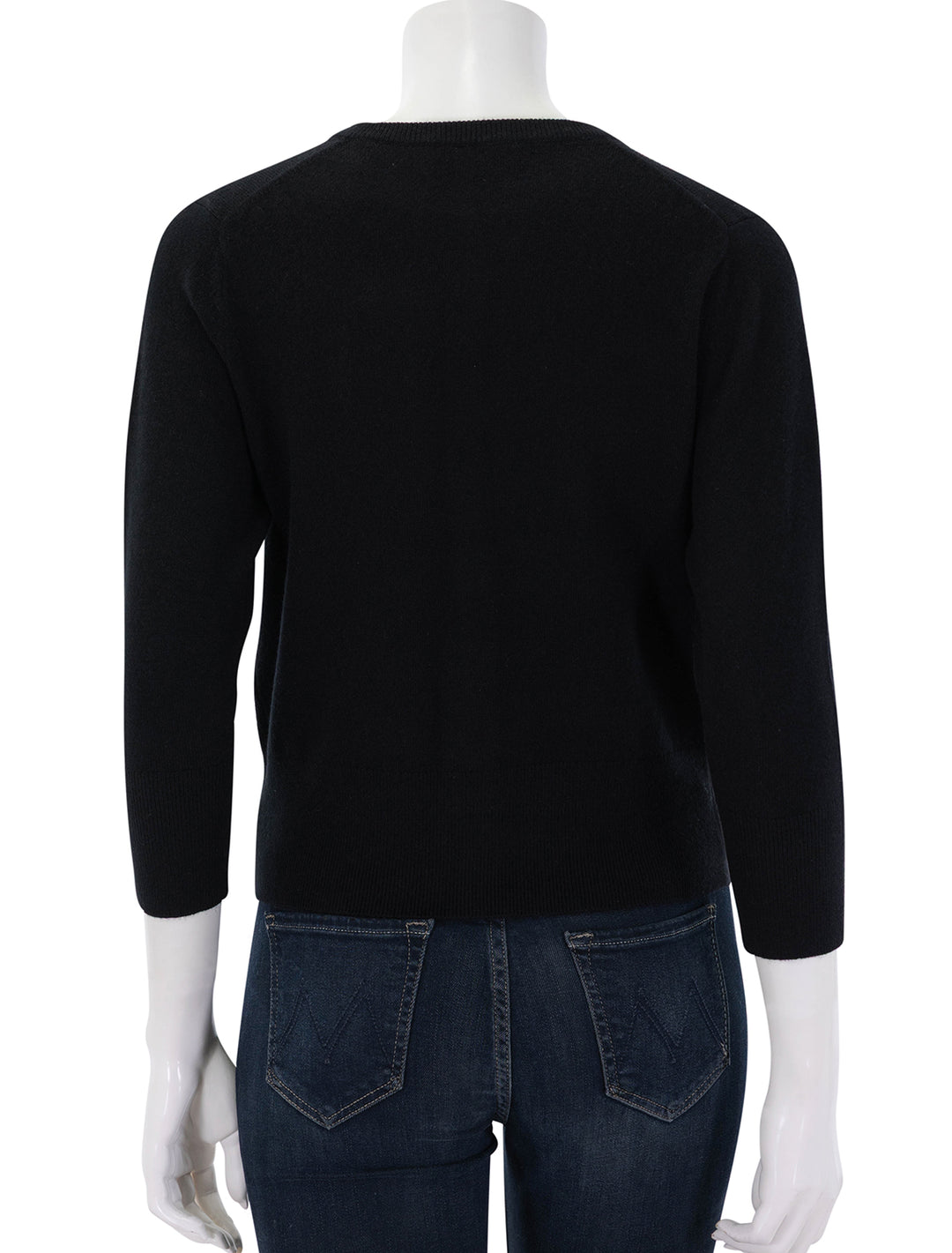 metal button cardigan in black