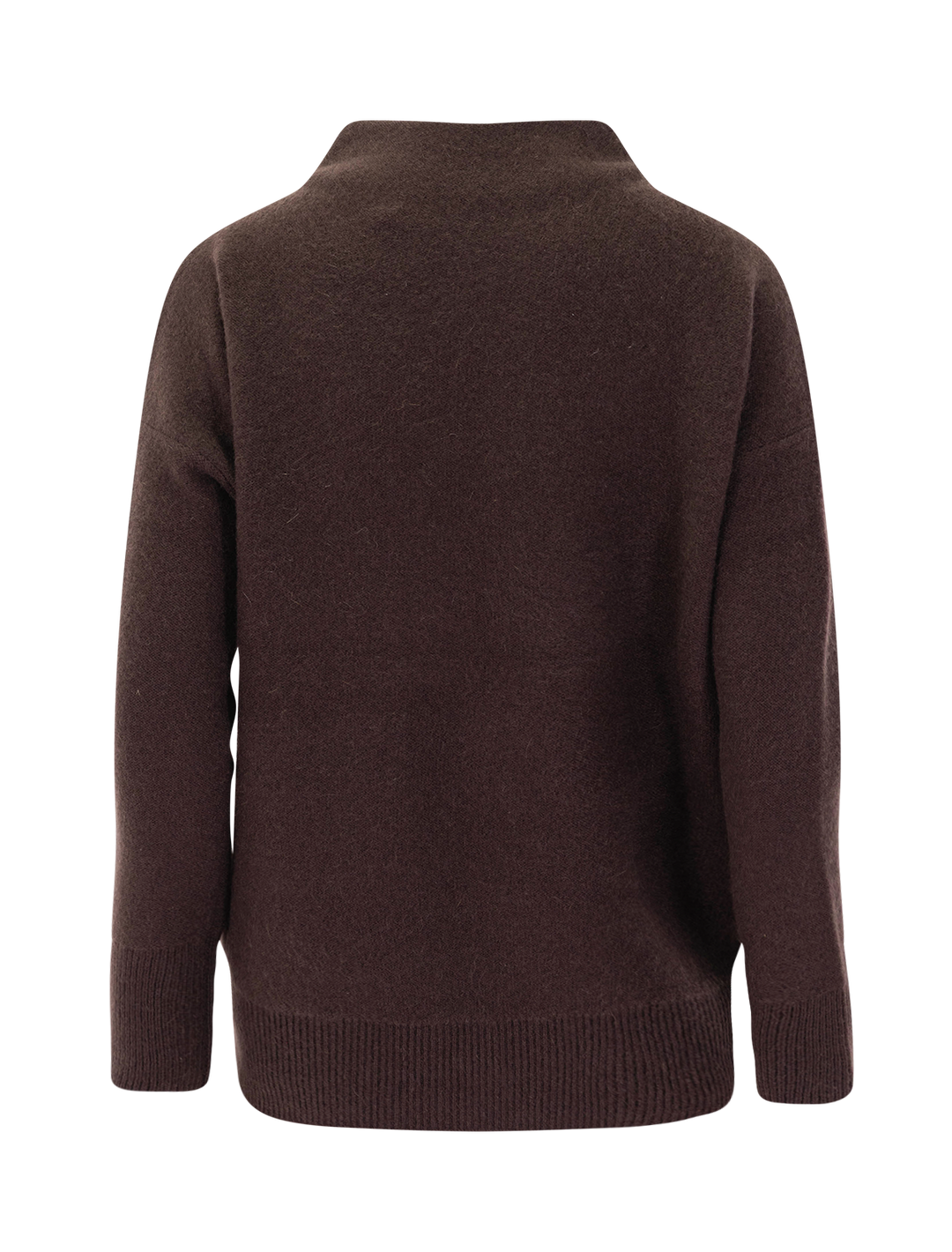 boiled funnel neck pullover in truffle
