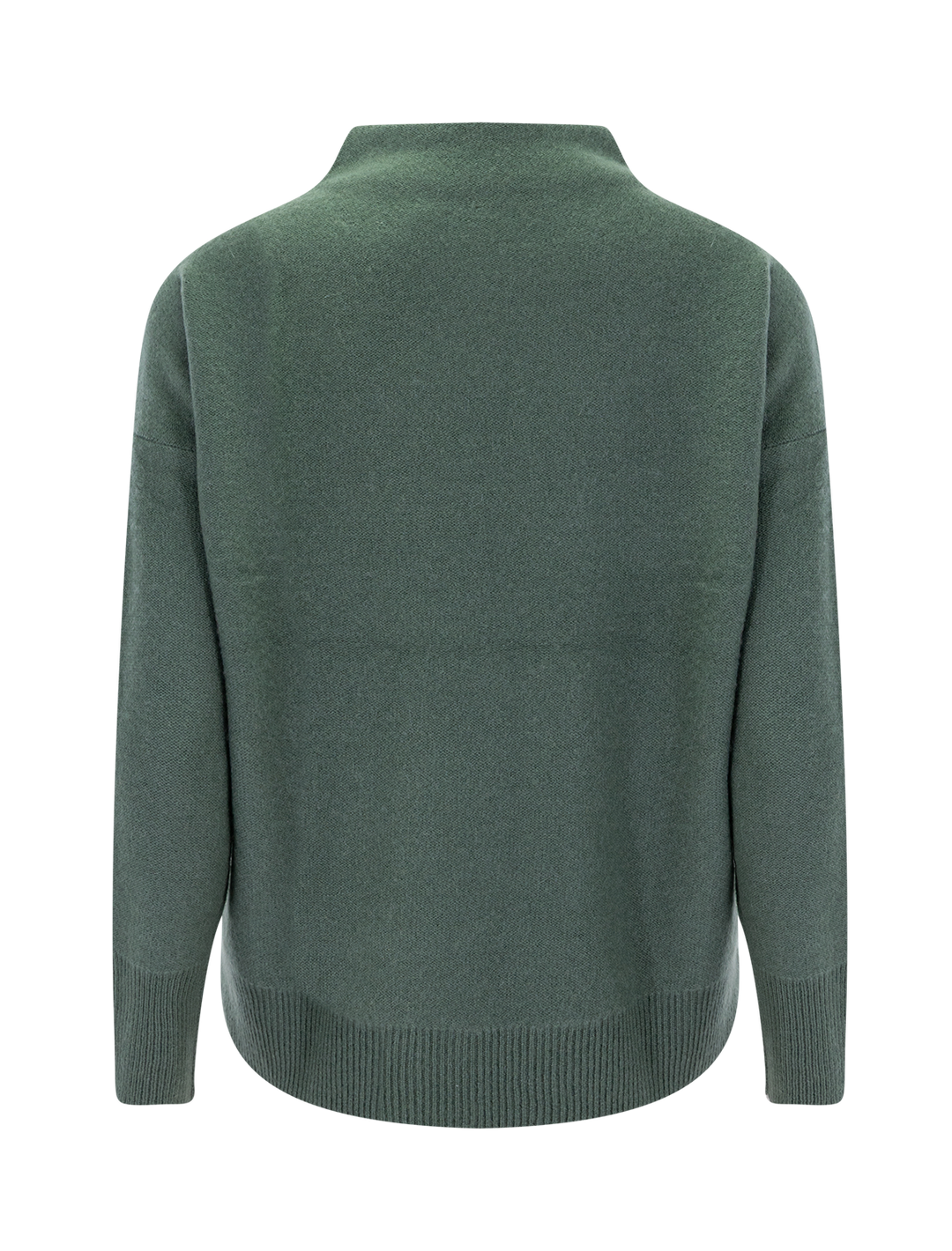 boiled funnel neck pullover in deep patina