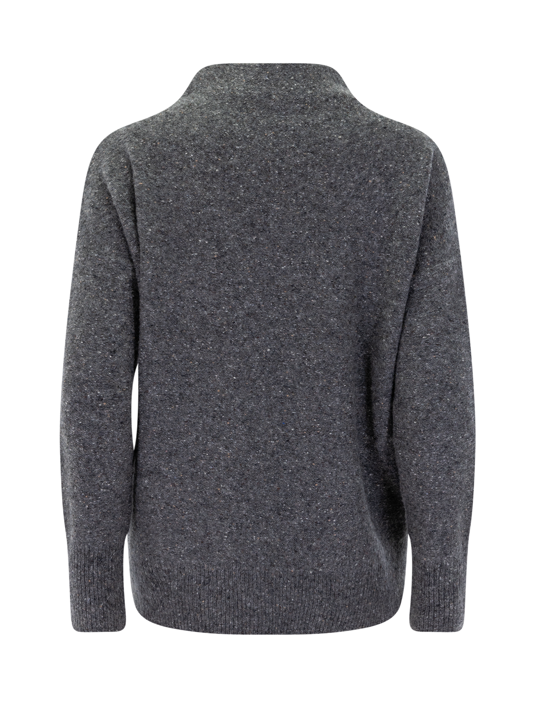 donegal funnel neck pullover in medium heather grey