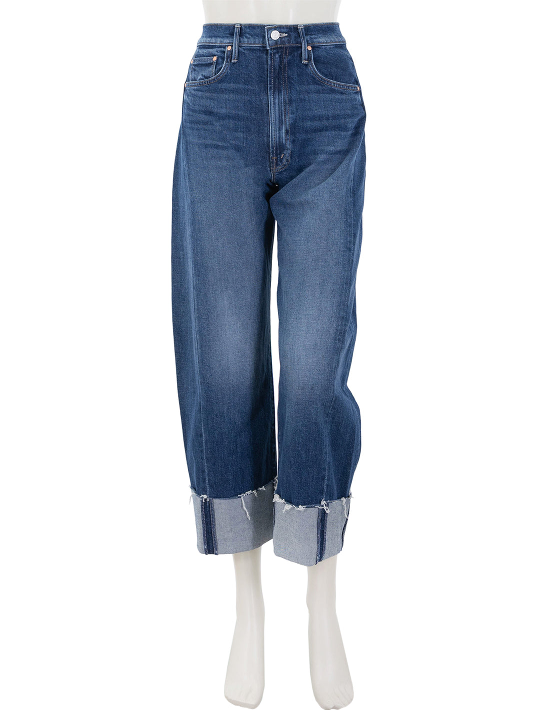 front view of the half-pipe ankle cuff fray in perfectly imperfect