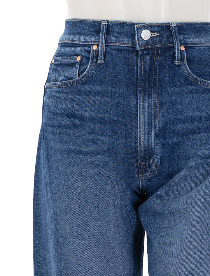 close up view of the half-pipe ankle cuff fray in perfectly imperfect