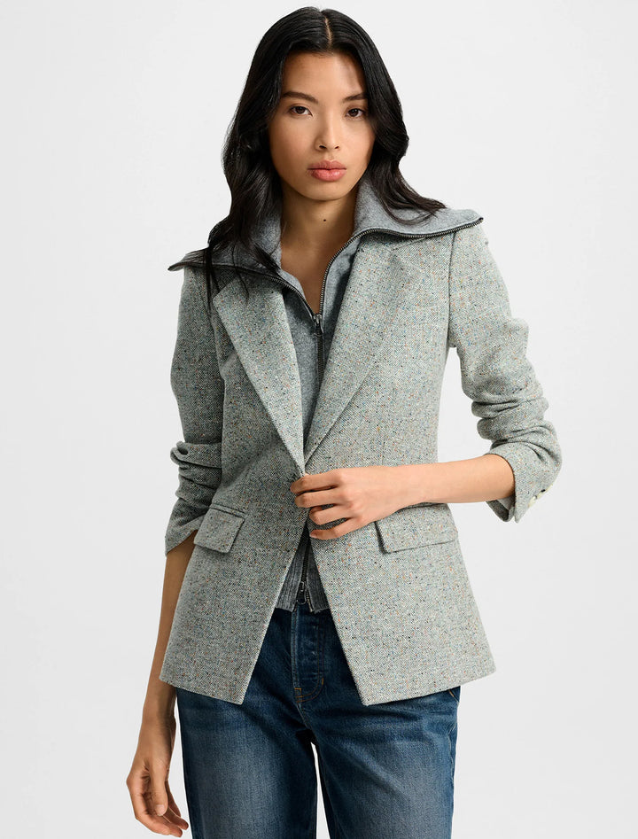 healy dickey jacket in antique blue melange