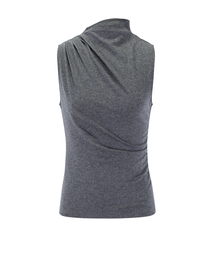 mylie sleeveless top in medium heather grey