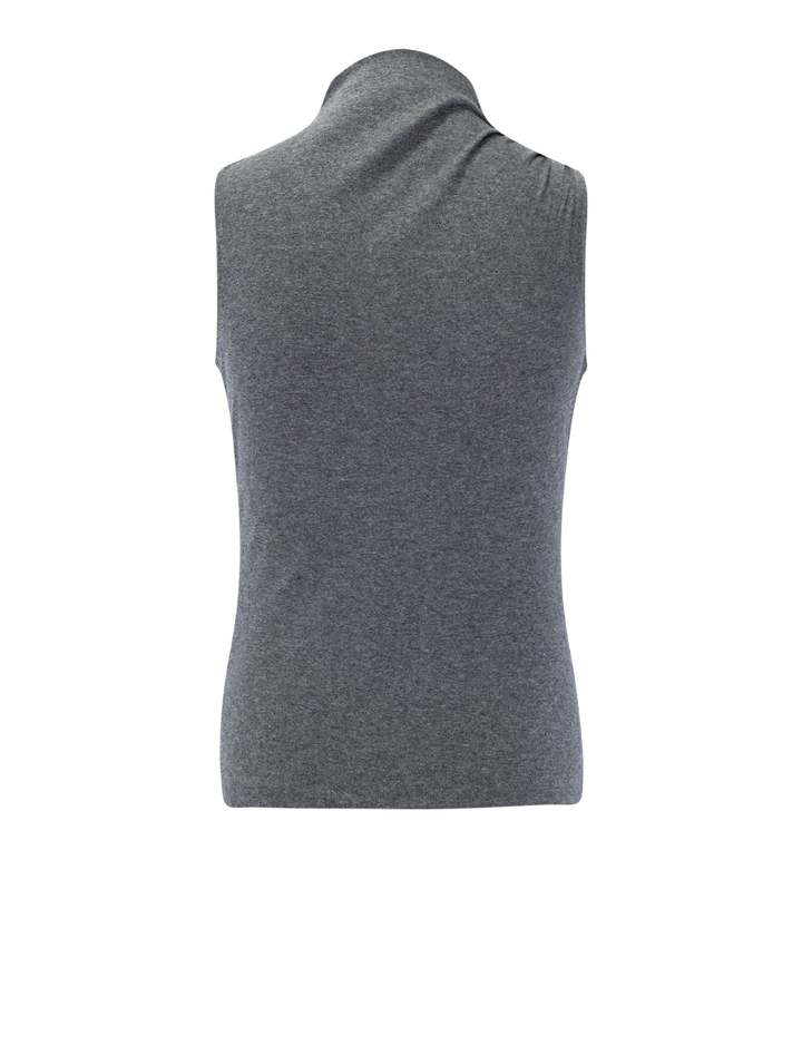 mylie sleeveless top in medium heather grey