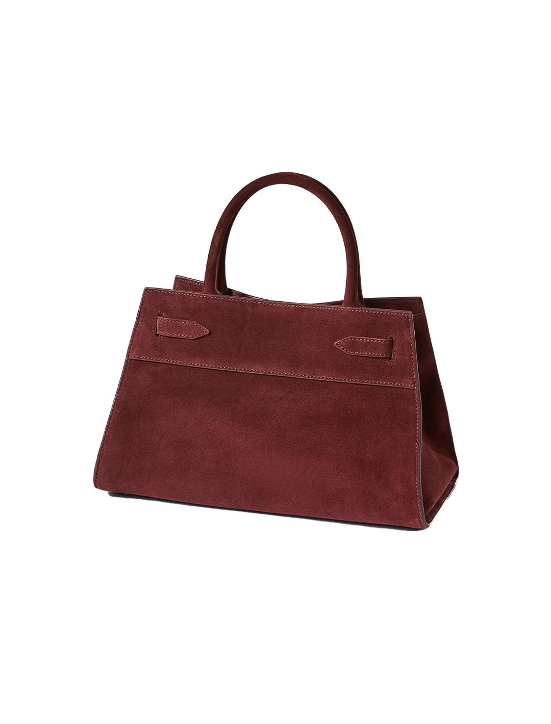 suede veronica beard dash bag in raisin