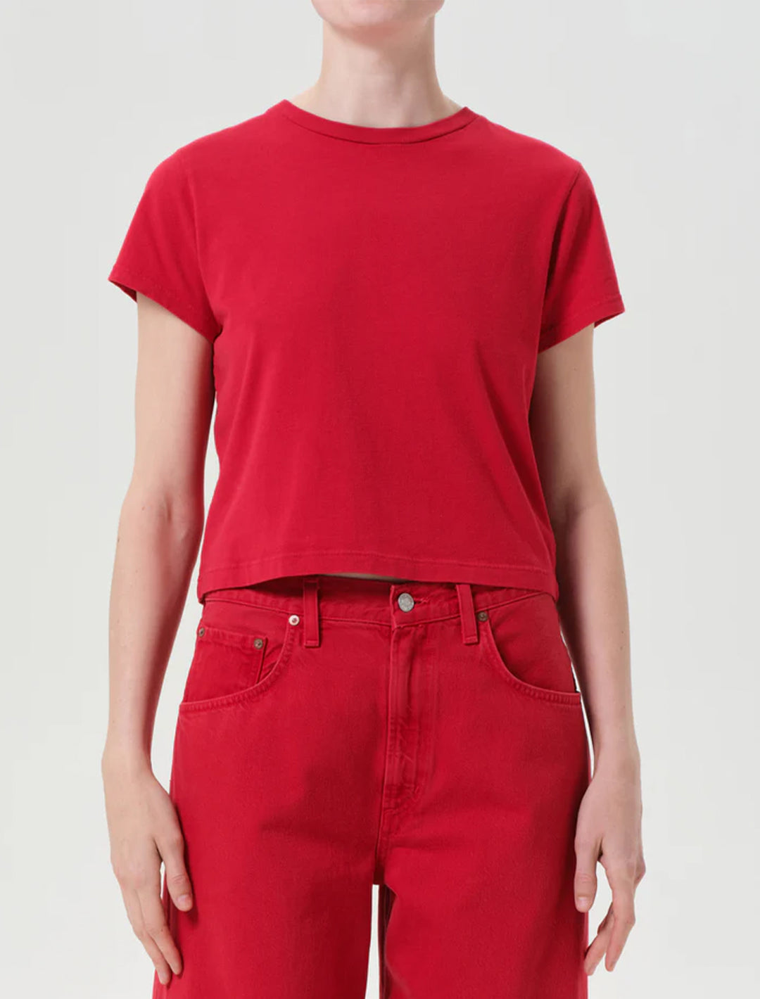 adine shrunken tee in tomato
