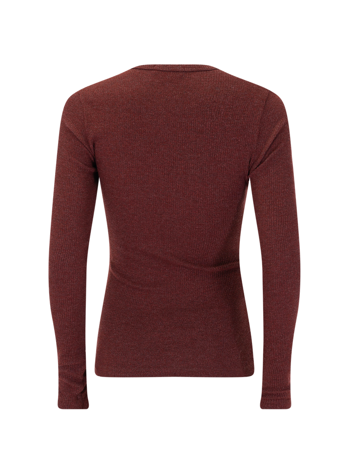 delphi slim tee in brick