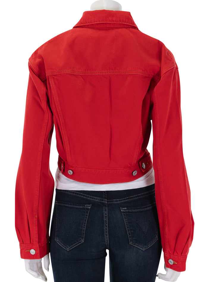 radley denim jacket in tomato