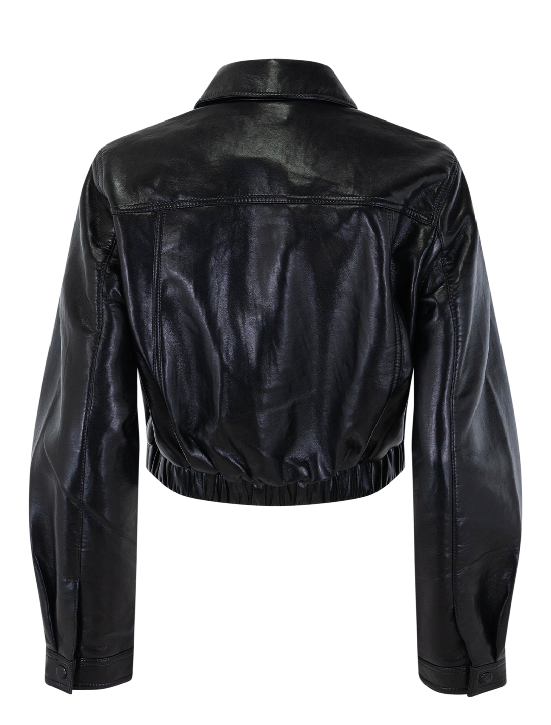 essie recycled leather cropped jacket