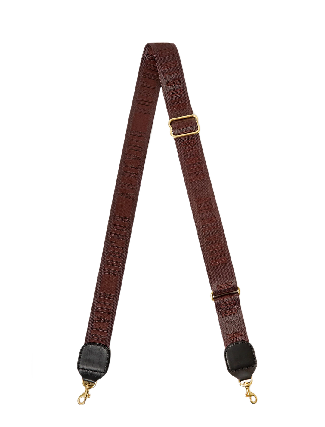 adjustable crossbody strap in chocolate bonjour au revoir
