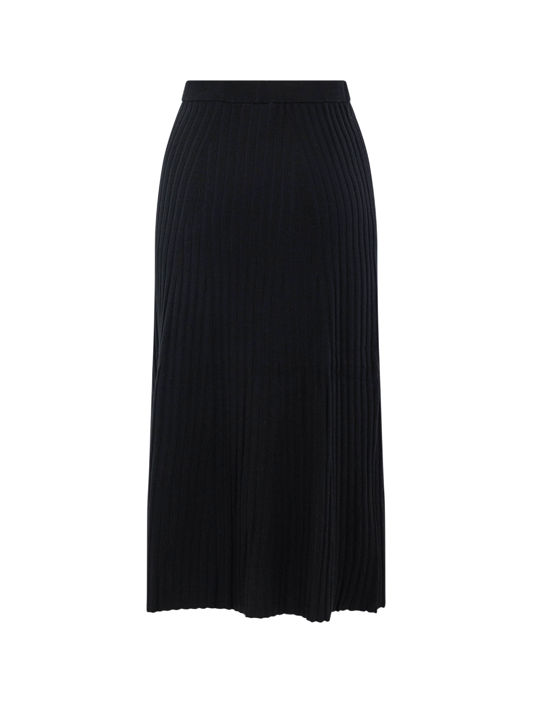 straight rib skirt in black