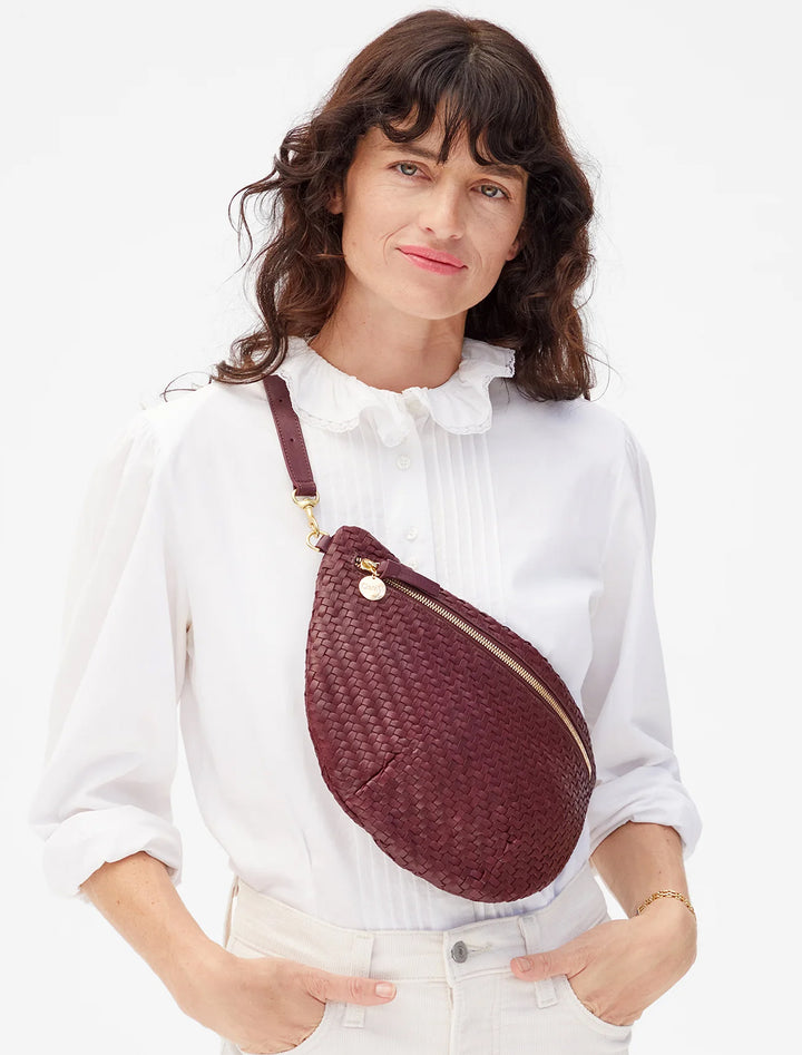 grande fanny in cassis woven