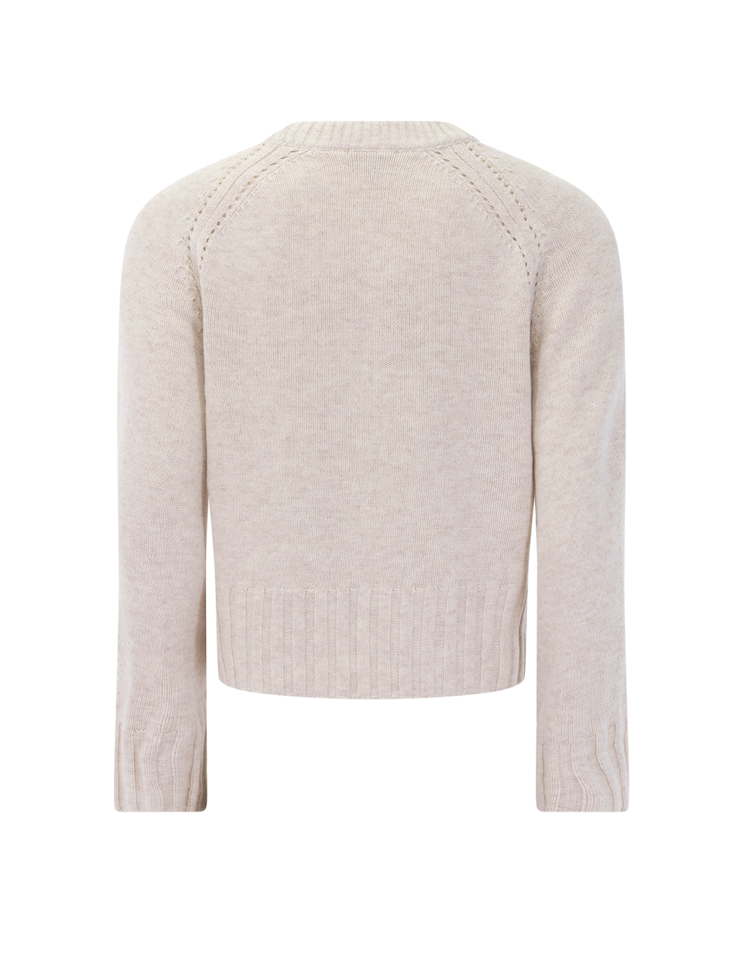 saddle sleeve crewneck sweater in oat