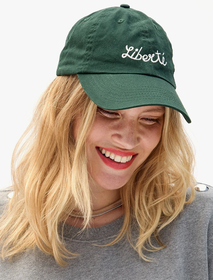 liberte baseball hat in forest